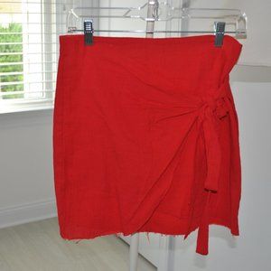White Fox Red Tie Skirt